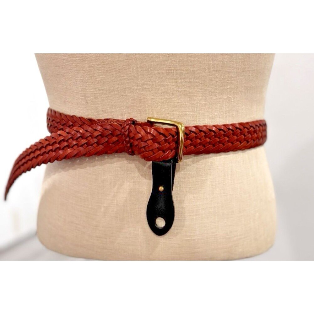 Polo Ralph Lauren Mens Tan Leather Belt 40 Braided NWT - Picture 12 of 13